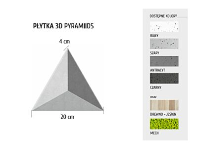 Plyta Betonowa Scienna 3d Pyramids 20x20x4 Beton Architektoniczny Xbm 13